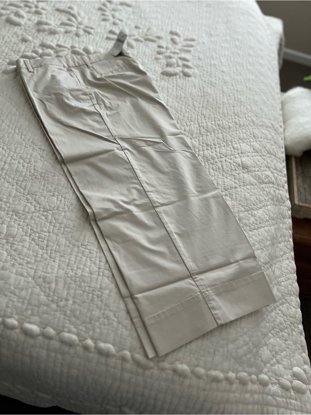 J. Jill Women's Cropped Straight-Leg Pants in Light Beige NWT Size 14